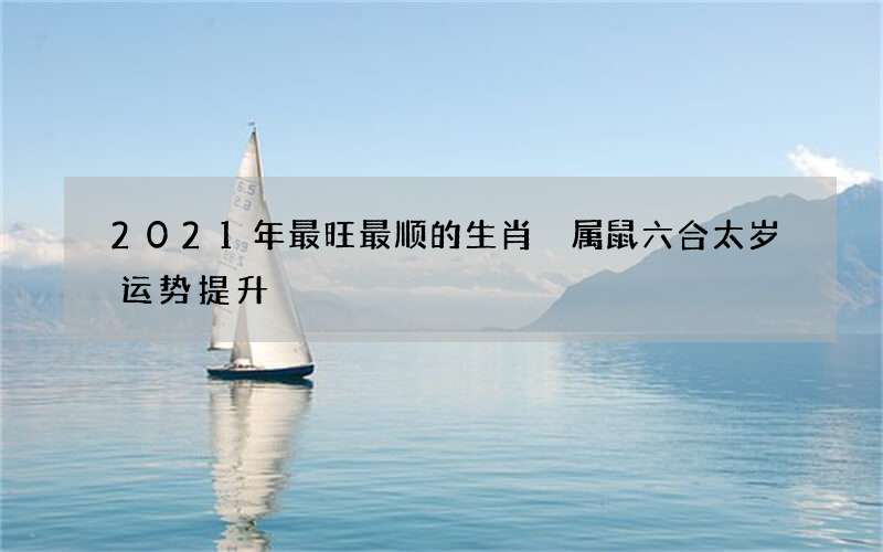 2021年最旺最顺的生肖 属鼠六合太岁运势提升